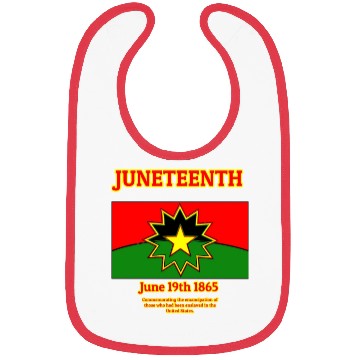 Discover Juneteenth Red Black and Green Bibs