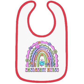 Discover Emergency Nurse rainbow Bibs