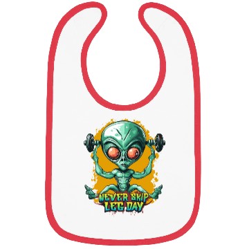 Discover Never skip leg day, Gym Workout, Alien gym Bibs