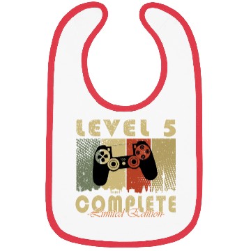 Discover 5th birthday level 5 gamer gift Bibs