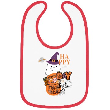 Discover Happy Day Boo Witch Trick or Treat Ghost Bibs