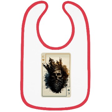 Discover King of Hearts Creepy Card Game Poker Bibs