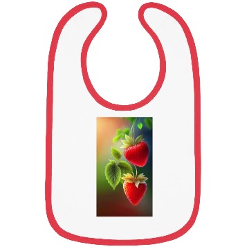 Discover This design is strawberry fruit Bibs