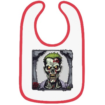 Discover Zombie / Monster / Halloween /green / undead /dead Bibs