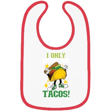 Discover Taco Mexican Food Baseball Card Baseball Player Bibs