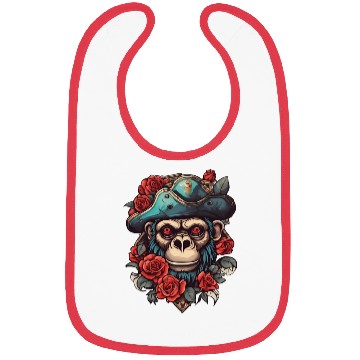 Discover Pirate Monkey / Ahoi / Rose / Anchor / Animal Bibs