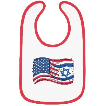 Discover USA Israel flag! We stand with Israel! Bibs