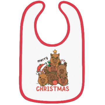Discover Capybara Christmas Tree Merry Christmas Bibs