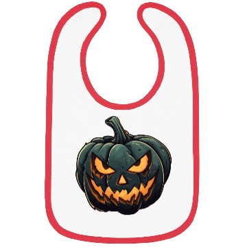 Discover Funny Halloween Pumpkin With Glowing Eyes Bibs
