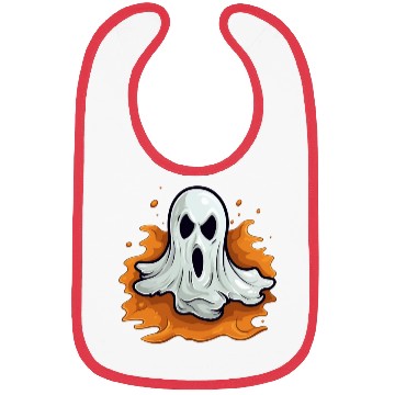 Discover Funny Halloween Pumpkin With Cute Ghost Bibs
