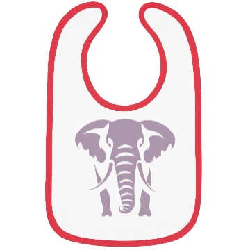 Discover Elephant Silhouette White Logo Bibs