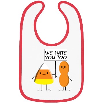 Discover Candy Corn and Circus Peanut, Cute and Sassy Candy Bibs