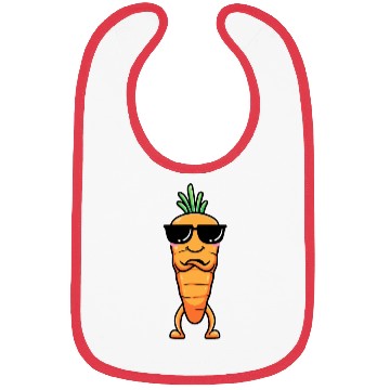 Discover Carrot Emoticon Vegetable Vegan Vegetarian Bibs