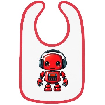 Discover Music Red Robot 2 Bibs
