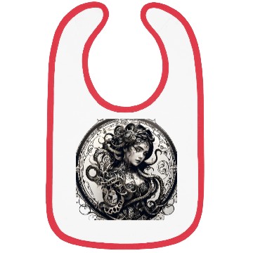 Discover T Tattoo black lines an octopus wrapped Bibs
