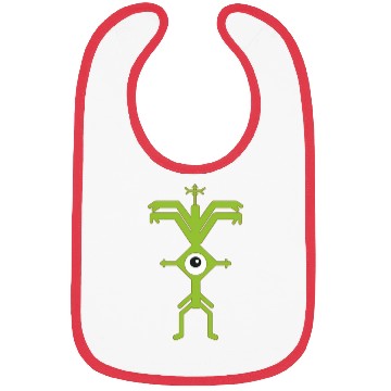 Discover Psychedelic Man Logo green Bibs