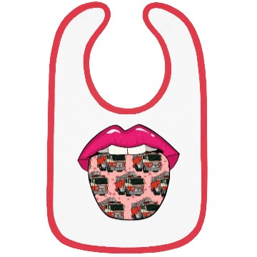 Discover Firefighter Thin Red Line Tongue Bibs