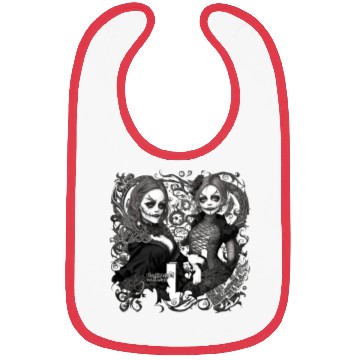 Discover Young witch and pumpkin Halloween 2 Bibs