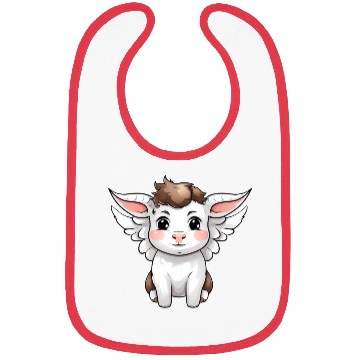 Discover Heavenly Bond: Cow & Calf with Angel Wings Bibs