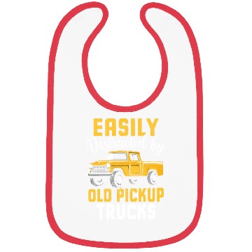 Discover Easily Distracted By Trucks - Funny Trucks Lover , Bibs