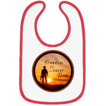 Discover Freedom is Never Free, Veterans Bibs