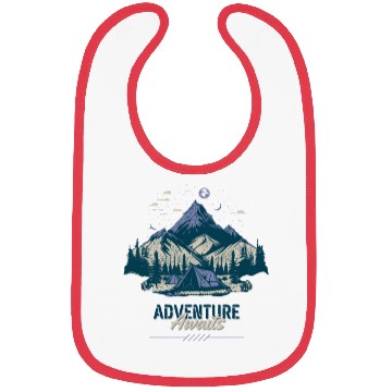 Discover Adventure Awaits, Lets Go Camping Bibs