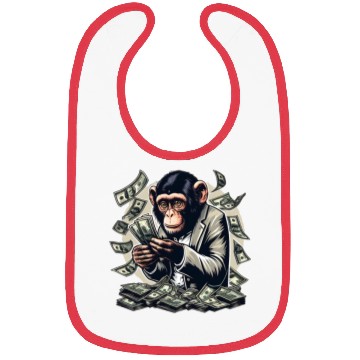 Discover Enterprising monkey - money-counting Bibs