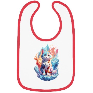 Discover Cute Crystal Fantasy Cat Design Bibs