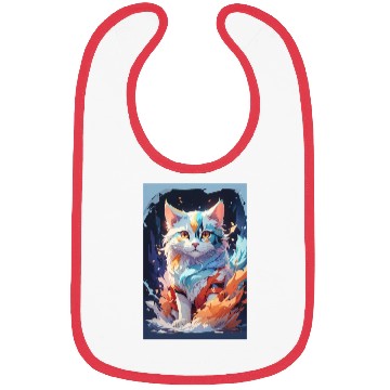 Discover Cute Crystal Fantasy Cat Design Bibs