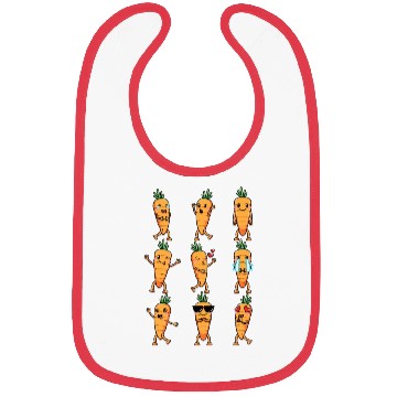 Discover Carrot Emoticon Vegetable Vegan Vegetarian Bibs