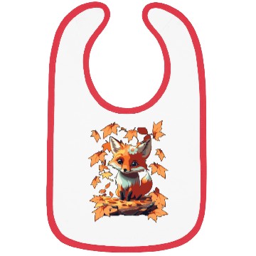 Discover Sweet cute fox in autumn Bibs