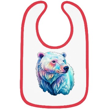 Discover Polar Bear Roar in Winter Wonderland Watercolor Bibs