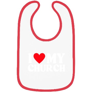 Discover I Love My Church Christian Gift Bibs
