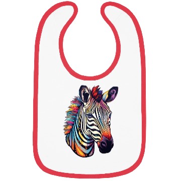 Discover Psychedelic Zebra-Inspired Watercolor Safari Bibs