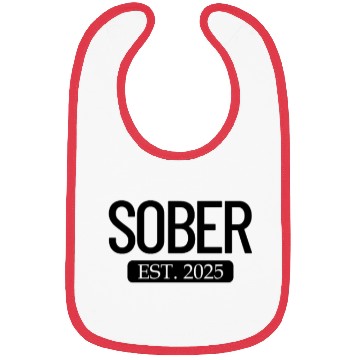 Discover Sober Est. 2025 Staying Sober Alcohol Addiction Bibs