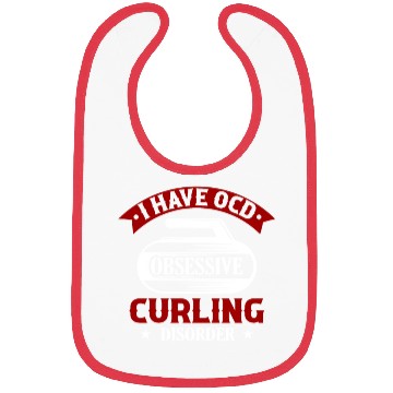 Discover I Have OCD Obsessive Curling Disorder Ice Sport Cu Bibs