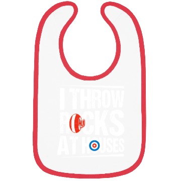 Discover I Throw Rocks At Houses Ice Sport Curling Curler Bibs