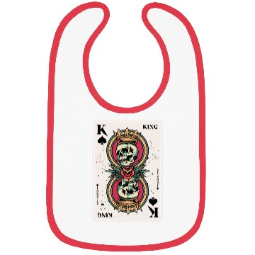Discover King on Spades Horror Halloween Card Game Creepy Bibs
