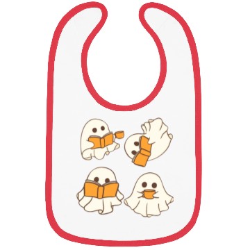 Discover Halloween teacher ghost reading Bibs