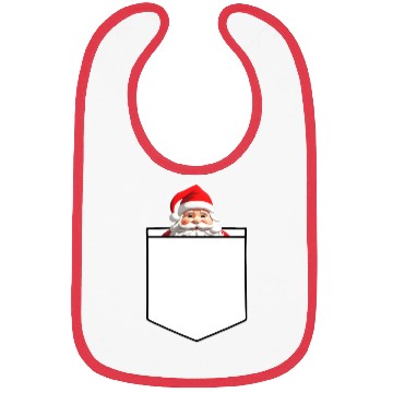 Discover Fake Pocket snata claus Bibs