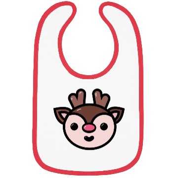 Discover Reindeer Face Bibs