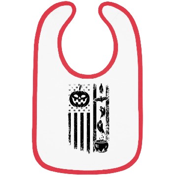 Discover Halloween US Flag Halloween Pumpkin Ghost Bibs