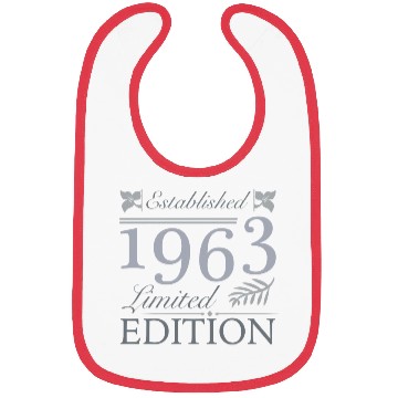 Discover Established 1963 60th Birthday Bibs