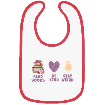 Discover Read Books Be Kind Stay Weird Reading Bibs