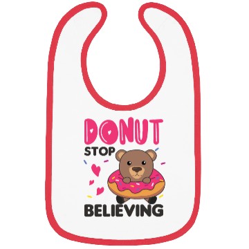 Discover Sweet Bear Funny Animals In Donut Pink Bibs
