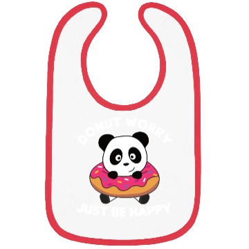 Discover Cute Panda Funny Animals In Donut Pink Bibs