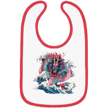 Discover Tokyo Asia 80s Japanese Retro Dragon Dragon Bibs