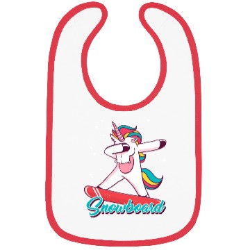 Discover Snowboard Girls Snowboarding Unicorn Bibs
