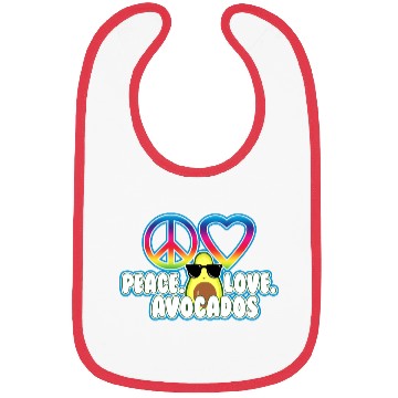Discover PEACE LOVE AVOCADO Bibs