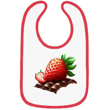 Discover Sweet Temptation: Strawberry Meets Dark Chocolate Bibs